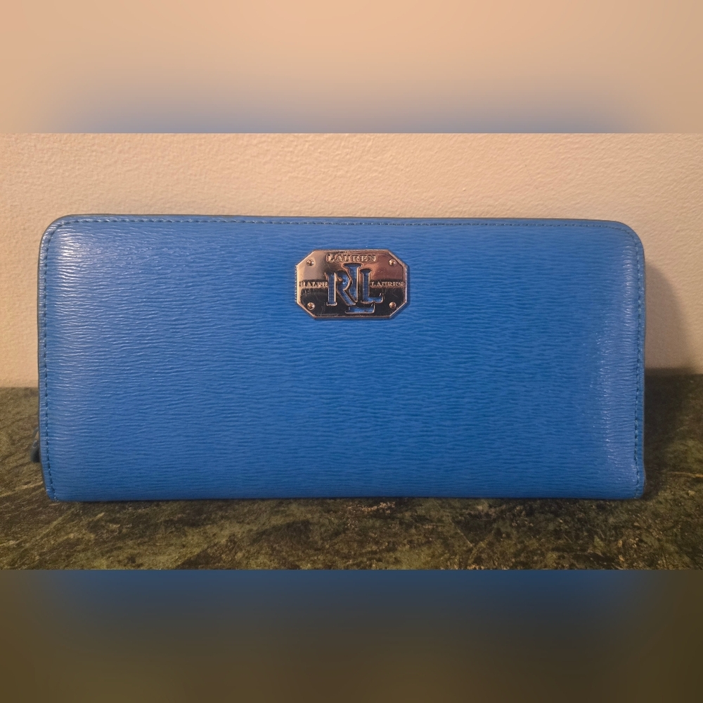 Ralph Lauren Vibrant Blue Leather Wallet